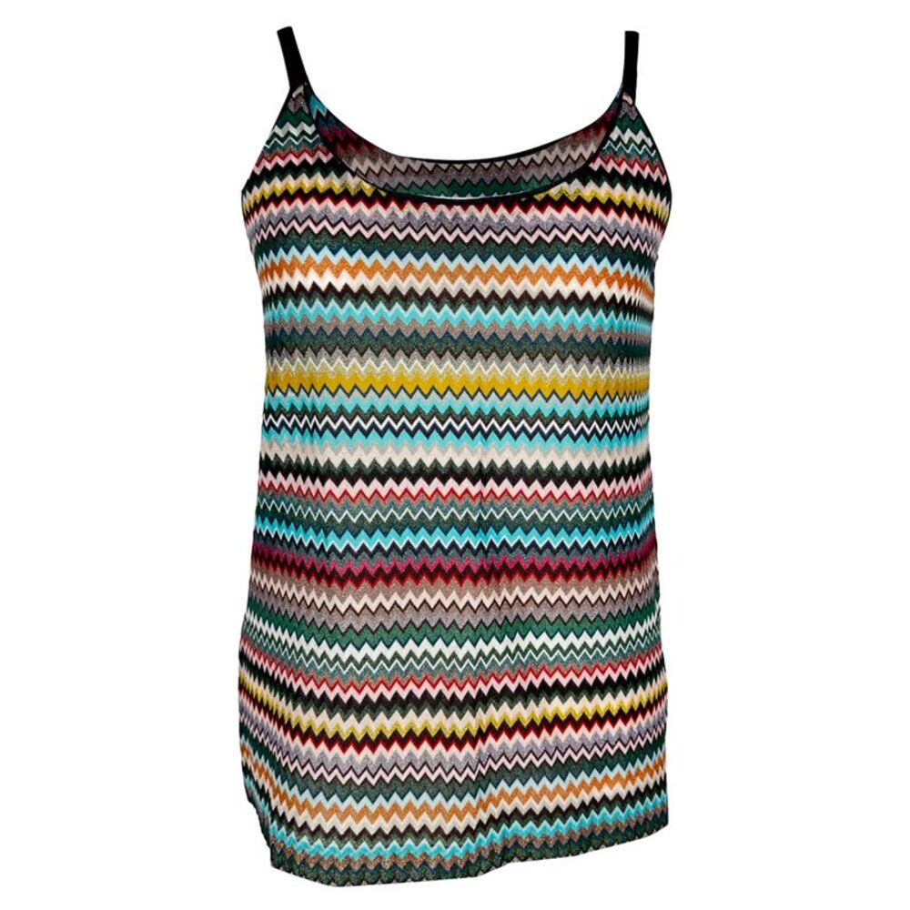 Missoni Zigzag-Print Tank Top in Multicolor Viscose